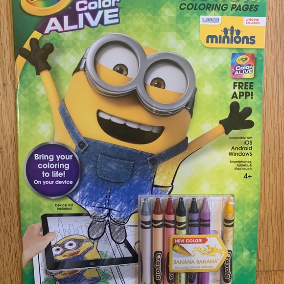 Crayola Color Alive action coloring pages minions - Picture 2 of 9